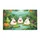 Plump White Rabbits Watermelon Tropical Stream Scene - Wildlife Lover Home Decor Gift Doormat - 3