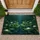 Green Frogs Lily Pads Water Lilies Fireflies Nocturnal Water Garden Home Decor Gift Doormat - 1