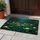 Green Frogs Lily Pads Water Lilies Fireflies Nocturnal Water Garden Home Decor Gift Doormat - 5