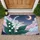 Lily of the Valley White Blossoms Crescent Moon Starry Night Sky - Home Decor Gift Doormat - 1