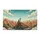 Silhouetted Kneeling Figure Wooden Cross Rugged Peak Boulders Landscape - Home Decor Gift Doormat - 3