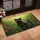 Black Cat Poppies Wildflowers - Home Decor Gift for Cat Lover Doormat - 4