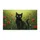 Black Cat Poppies Wildflowers - Home Decor Gift for Cat Lover Doormat - 3