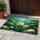 Fluffy Yellow Duckling Lily Pad Water Lily Glistening Pond - Home Decor Gift for Duck Lovers Doormat - 5