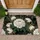 Peonies Blossoms Foliage Tendrils - Luxurious Home Decor Gift Doormat - 1