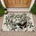 Intertwining Butterflies Botanical Branches Vines Flowers Leaves Centipede Insects - Home Decor Gift Doormat - 1