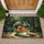 Transparent Glass Goldfish Bowl Vibrant Orange Goldfish Sunlit Wood Home Decor Gift Doormat - 1
