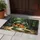 Transparent Glass Goldfish Bowl Vibrant Orange Goldfish Sunlit Wood Home Decor Gift Doormat - 5