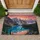 Snow Capped Mountain Lake Sunset Landscape - Home Decor Gift Doormat - 1