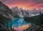 Snow Capped Mountain Lake Sunset Landscape - Home Decor Gift Doormat - 7