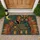 Black Cats Yellow Moon Night Sky Folk Art House - Cat Lover Home Decor Gift Doormat - 1