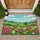 Vibrant Wildflower Meadow Rolling Hills Sky Clouds - Nature Lover Home Decor Gift Doormat - 1