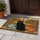 Black Cat Autumn Window Scene Rustic Pumpkins - Fall Home Decor Gift Doormat - 5