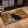 Black Cat Autumn Window Scene Rustic Pumpkins - Fall Home Decor Gift Doormat - 4