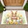 Easter Bunny Decorated Eggs Spring Flowers - Easter Celebration Gift Doormat - 1