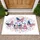 USA Flag Butterflies 4th of July Stars - Independence Day Decor Doormat - 1