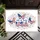 USA Flag Butterflies 4th of July Stars - Independence Day Decor Doormat - 6