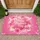Pink Heart Happy Mother's Day Roses Blossoms White Accents - Mother's Day Gift Doormat - 1