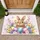 Easter Bunny Decorated Eggs Spring Flowers - Easter Holiday Gift Doormat - 1