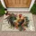 Rooster Red Comb Gold Feathers Japanese Clouds Floral - Home Decor Gift Doormat - 1