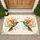 Expansive Fan-Wing Hummingbirds Floral Leaf Vine - Home Decor Gift for Bird Lover Doormat - 1