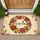 Butterfly Welcome Flower Wreath - Farmhouse Home Decor Doormat - 1