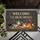Cats Welcome Home Golden Leaves Wooden Plank - Home Decor Gift for Cat Lover Doormat - 6