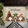 Three Christmas Gnomes Welcome Gifts Holly Christmas Tree Snowflakes - Christmas Holiday Decor Doormat - 6