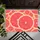 Pink Grapefruit Slices Segmented Pulp Yellow Rinds Water Droplets - Home Decor Gift for Fruit Lover Doormat - 6