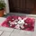 White Rabbit Rose Daisy Floral Garland - Home Decor Gift for Wildlife Lover Doormat - 5
