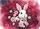 White Rabbit Rose Daisy Floral Garland - Home Decor Gift for Wildlife Lover Doormat - 7