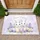White Bunnies Easter Eggs Lavender Flowers - Easter Home Decor Gift Doormat - 1