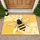 Geometric Bee Diagonal Stripe Wildlife - Home Decor Gift for Bee Lovers Doormat - 1
