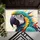 Macaw Parrot Head Faceted Shapes Rectangular Forms - Wildlife Lover Home Decor Accent Gift Doormat - 6