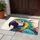 Macaw Parrot Head Faceted Shapes Rectangular Forms - Wildlife Lover Home Decor Accent Gift Doormat - 5