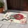 Japanese Gnarled Cherry Blossom Red Teal Calligraphy - Home Decor Gift Doormat - 5