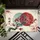 Japanese Gnarled Cherry Blossom Red Teal Calligraphy - Home Decor Gift Doormat - 6
