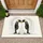 Emperor Penguins Heart Shaped Embrace - Wildlife Lover Home Decor Gift Doormat - 1