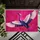 Fuchsia Crane Heron Triangles Trapezoids - Home Decor Gift for Bird Lover Doormat - 6