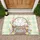 White Easter Bunny Eggs Basket 'Happy Easter' - Spring Holiday Decor Gift Doormat - 1