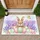 Fluffy Bunny Easter Eggs Wildflower Lavender - Spring Easter Decor Gift Doormat - 1