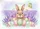 Fluffy Bunny Easter Eggs Wildflower Lavender - Spring Easter Decor Gift Doormat - 7