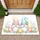 Easter Gnomes Patterned Eggs Spring Flowers - Easter Holiday Home Decor Doormat - 1