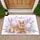 Relaxed Easter Bunny Lavender Eggs Spring Blossoms - Easter Holiday Gift Doormat - 1