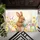 Fluffy Brown Bunny Easter Eggs Spring Garden - Easter Celebration Home Decor Doormat - 6