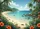 Tropical Island Beach Ocean Palm Trees Hibiscus Flowers - Home Decor Gift for Travel Lover Doormat - 7