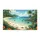 Tropical Island Beach Ocean Palm Trees Hibiscus Flowers - Home Decor Gift for Travel Lover Doormat - 3
