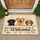 Golden Lab Black Lab Beagle Dogs Welcome Paw Prints - Home Decor Gift Doormat - 1