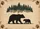 Mother Bear Cub "Wipe Your Paws" Paw Prints Pine Trees - Rustic Home Decor Gift Doormat - 7