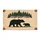 Mother Bear Cub "Wipe Your Paws" Paw Prints Pine Trees - Rustic Home Decor Gift Doormat - 3